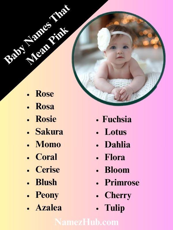 Baby Names That Mean Pink