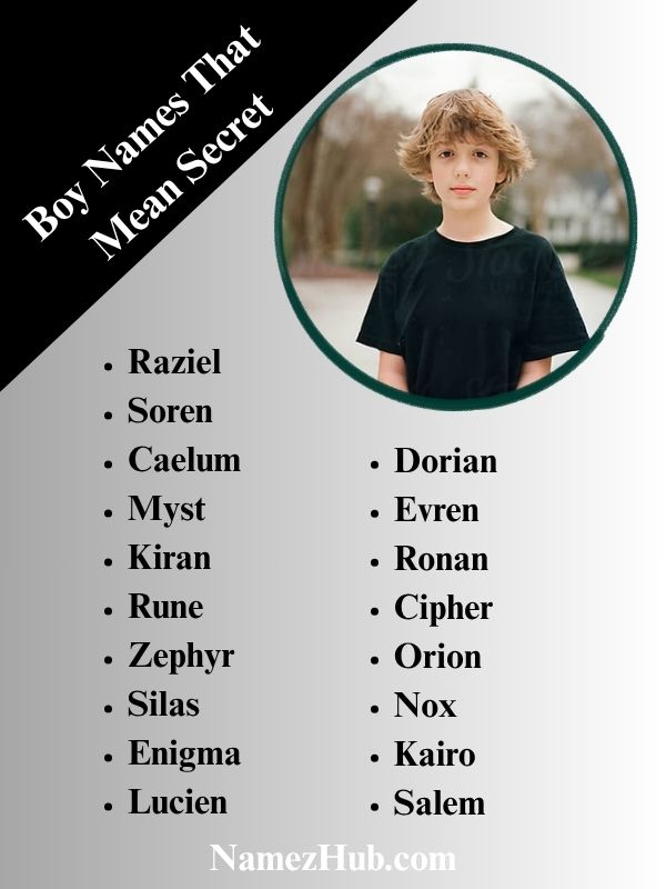 Boy Names That Mean Secret