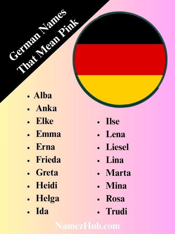 German Names That Mean Pink