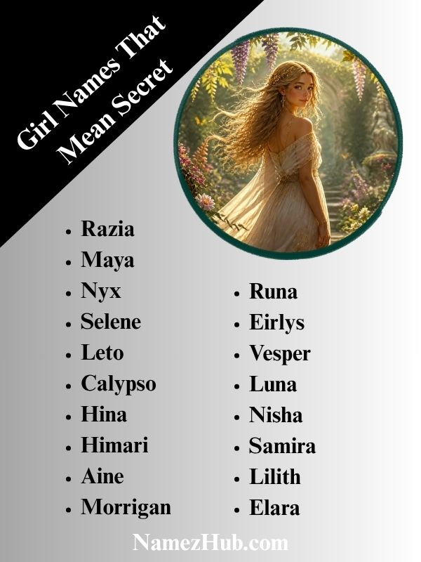 Girl Names That Mean Secret