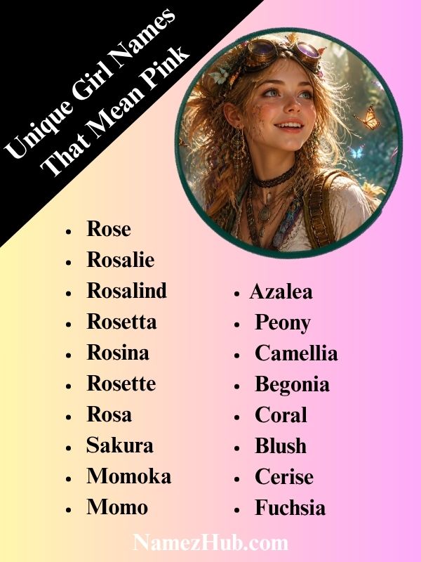 Unique Girl Names That Mean Pink