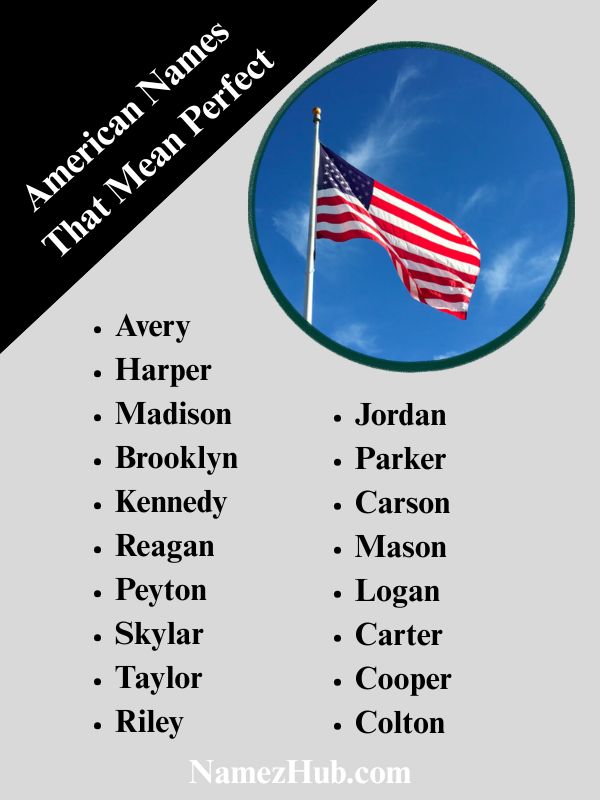 American Names That Mean Perfect