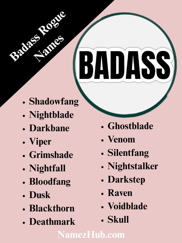 Badass Rogue Names