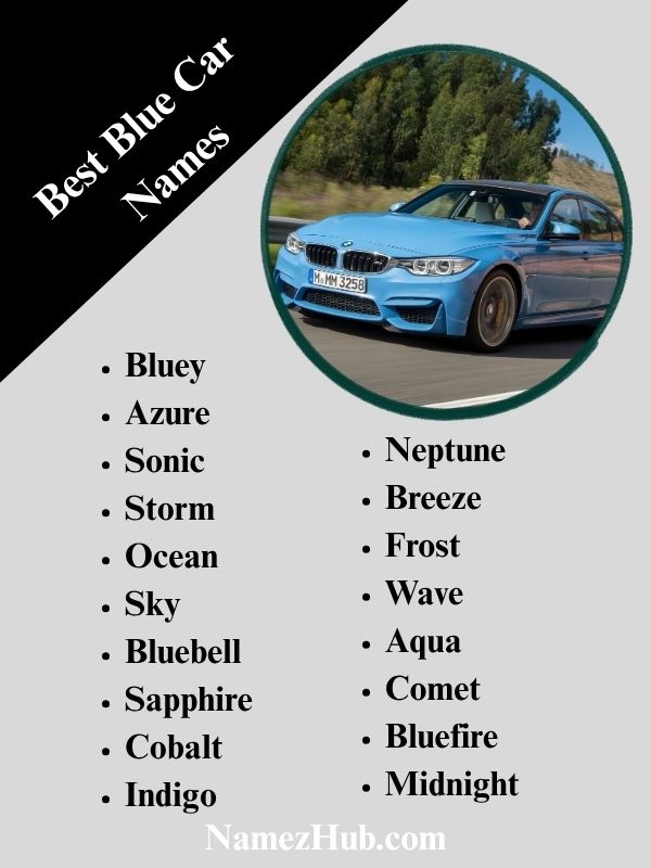 Best Blue Car Names