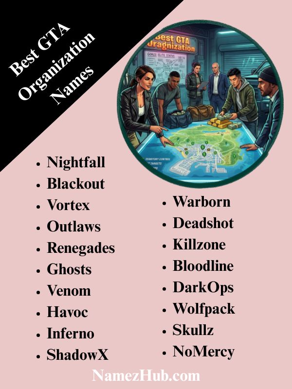 Best GTA Organization Names