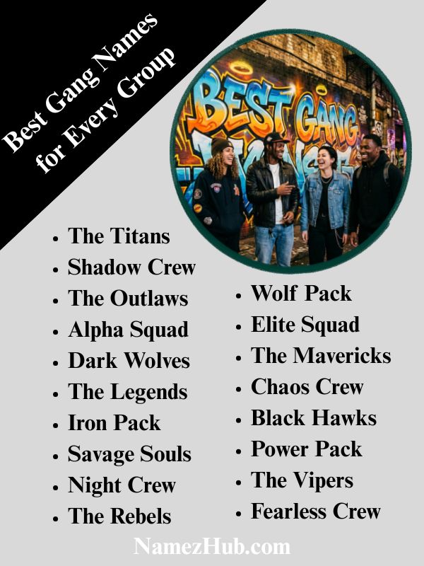 Best Gang Names for Every Group