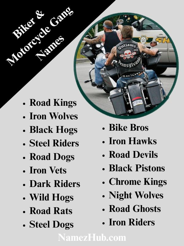 Biker & Motorcycle Gang Names