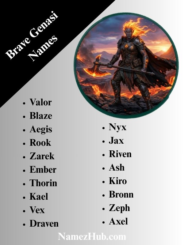 Brave Genasi Names