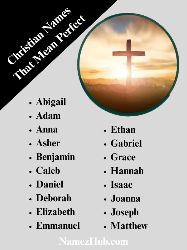 Christian Names That Mean Perfect