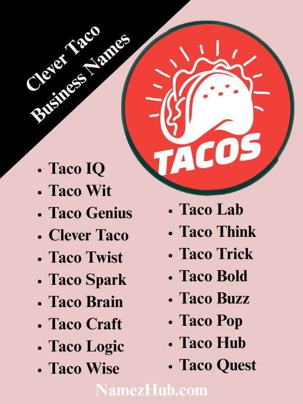 Clever Taco Business Names