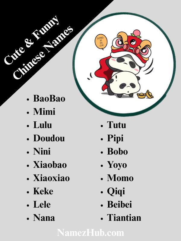 Cute & Funny Chinese Names