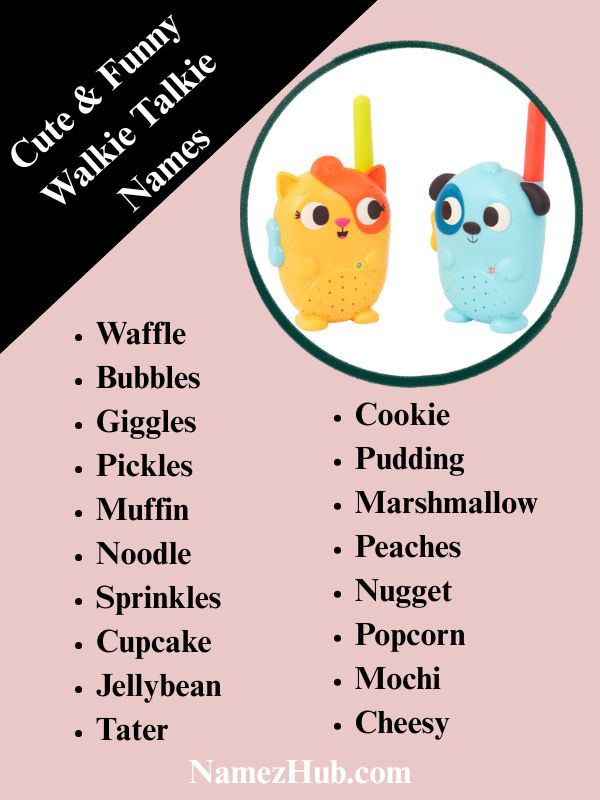 Cute & Funny Walkie Talkie Names