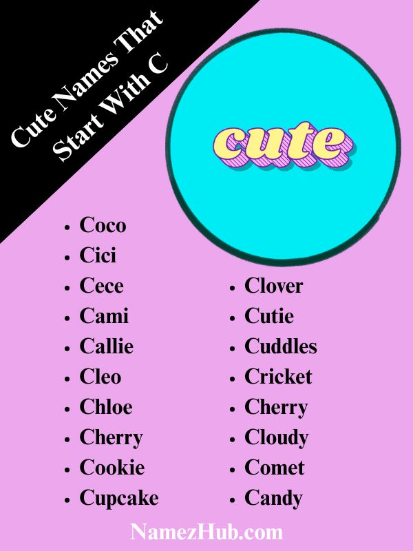 Cute Names That Start With C