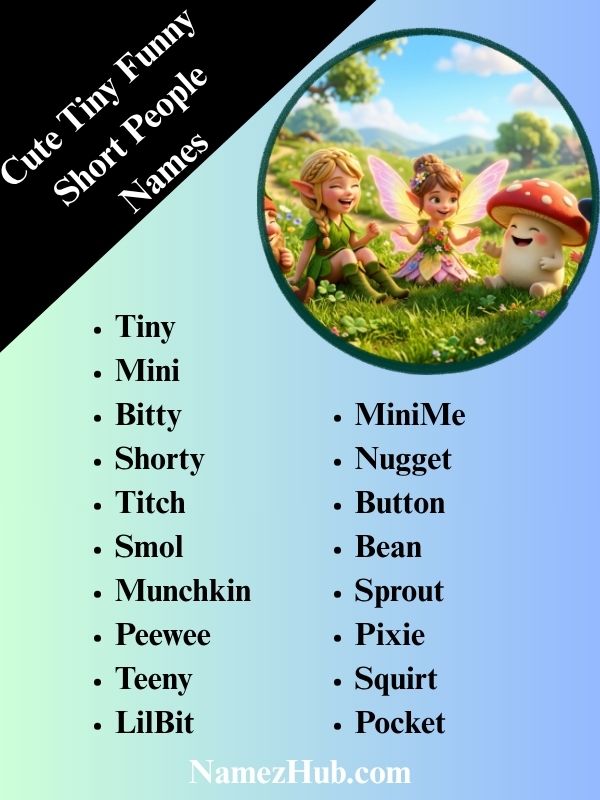 Cute Tiny Funny Short People Names