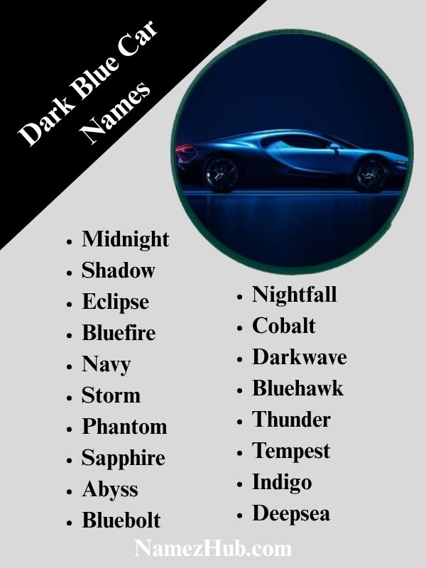 Dark Blue Car Names