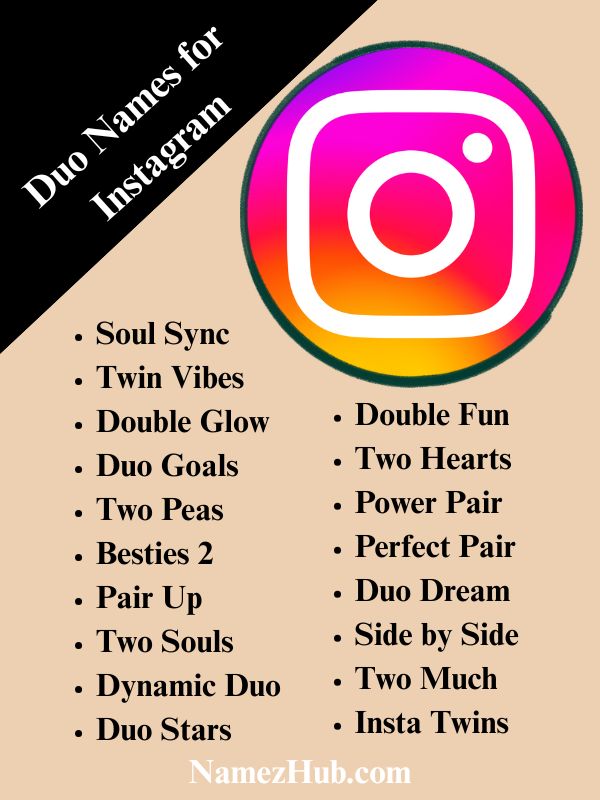 Duo Names for Instagram