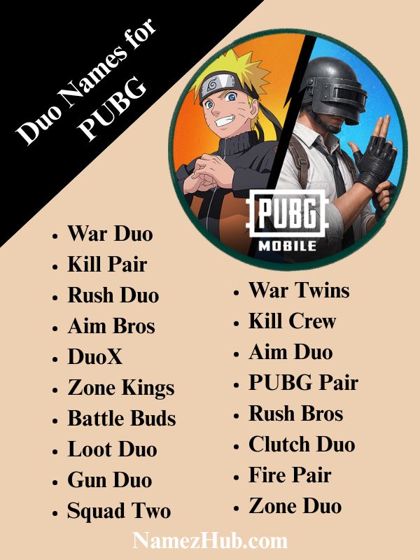 Duo Names for PUBG