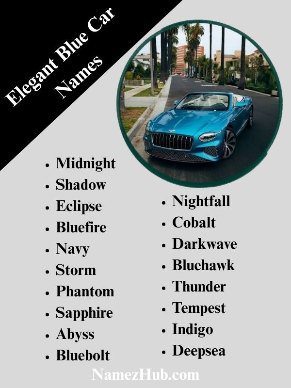 Elegant Blue Car Names