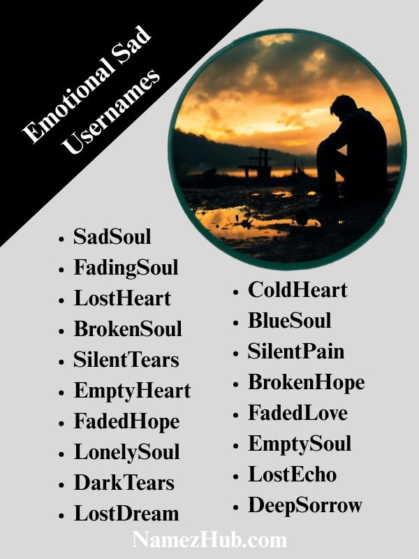 Emotional Sad Usernames
