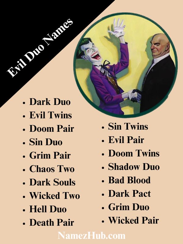 Evil Duo Names