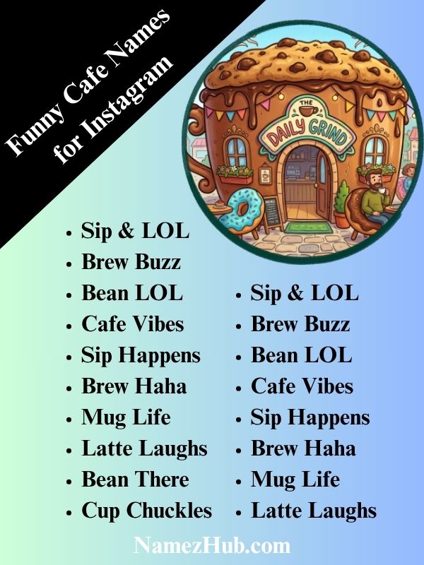 Funny Cafe Names for Instagram