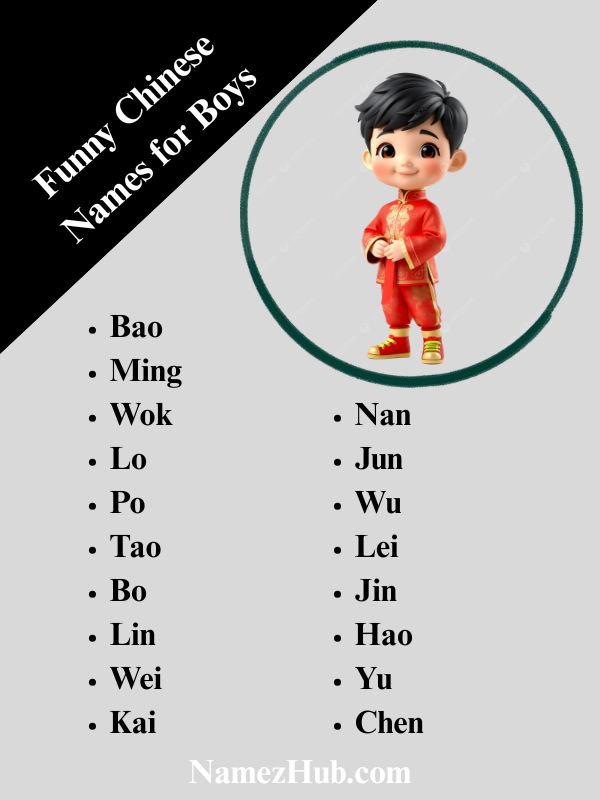 Funny Chinese Names for Boys