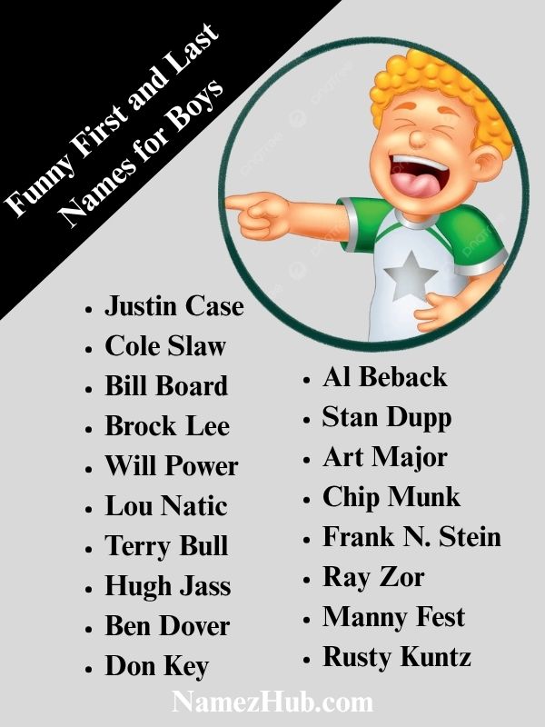 Funny First and Last Names for Boys