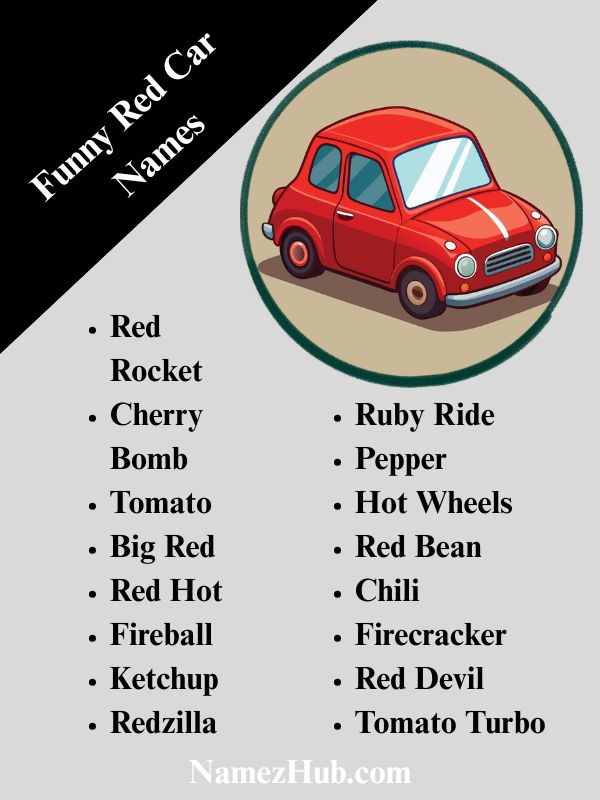 Funny Red Car Names