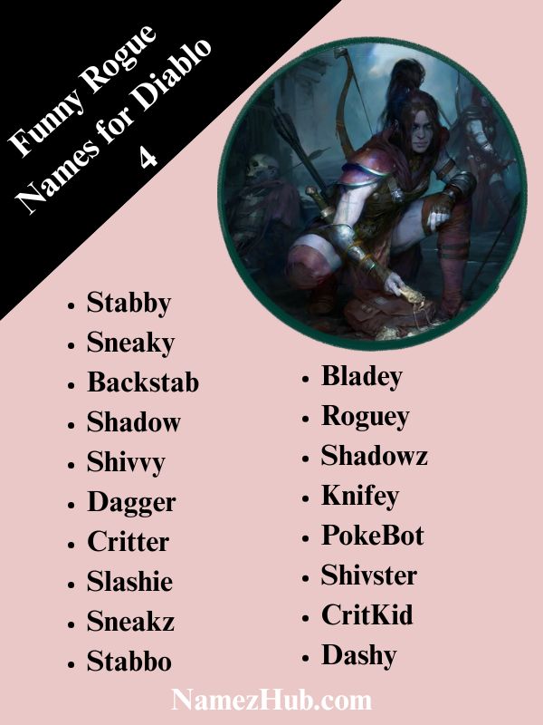 Funny Rogue Names for Diablo 4