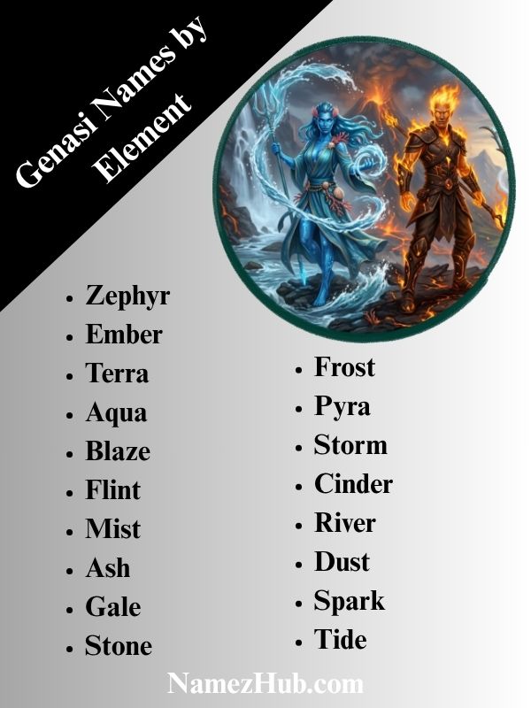Genasi Names by Element