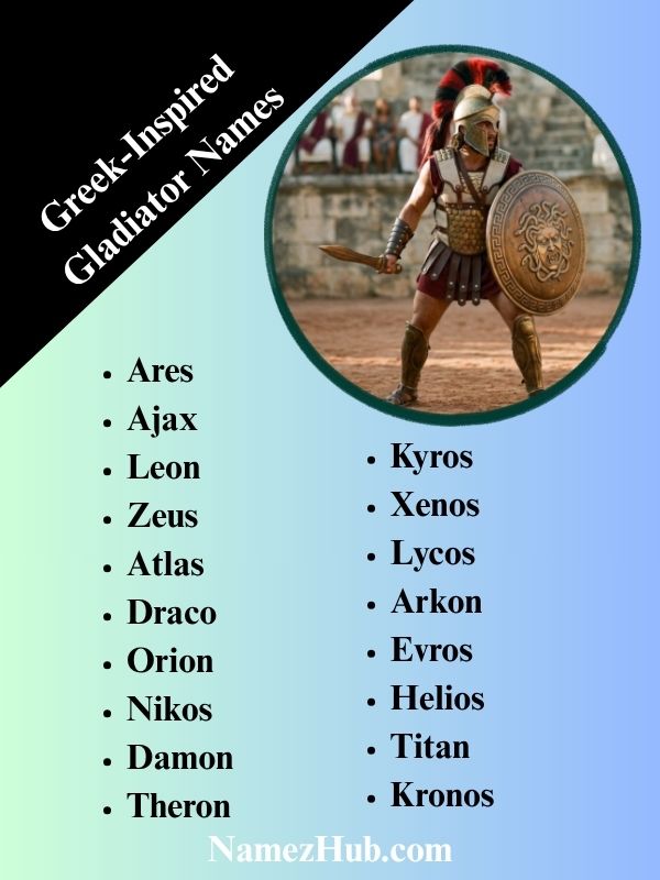 Greek-Inspired Gladiator Names