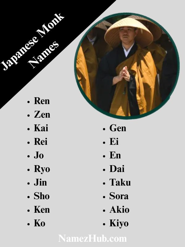 Japanese Monk Names
