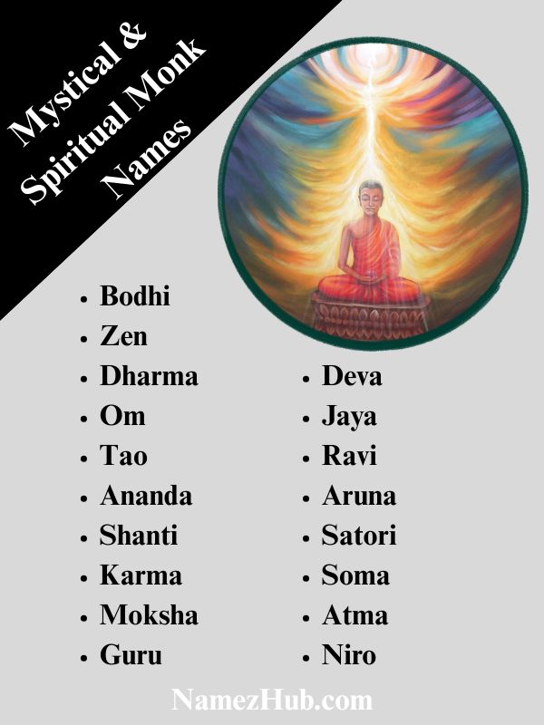 Mystical & Spiritual Monk Names