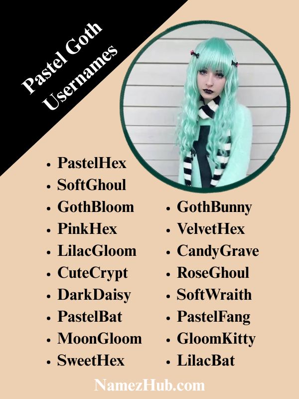 Pastel Goth Usernames