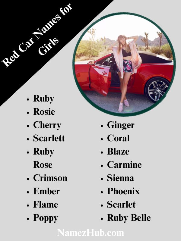 Red Car Names for Girls