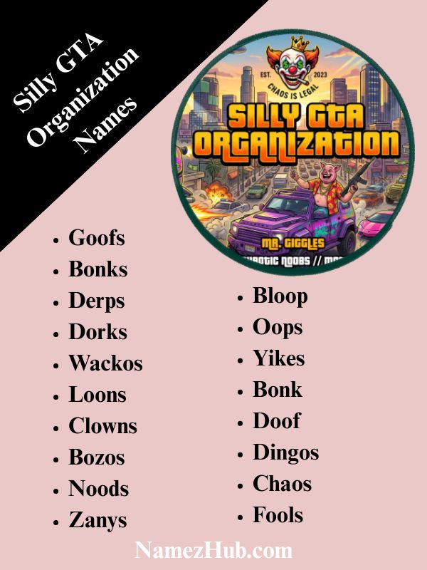 Silly GTA Organization Names