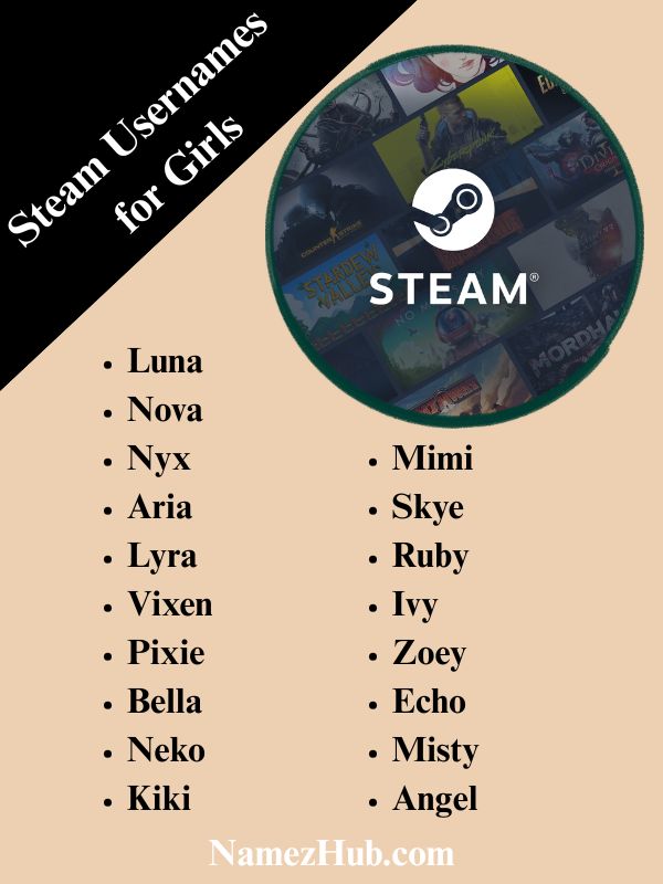 Steam Usernames for Girls