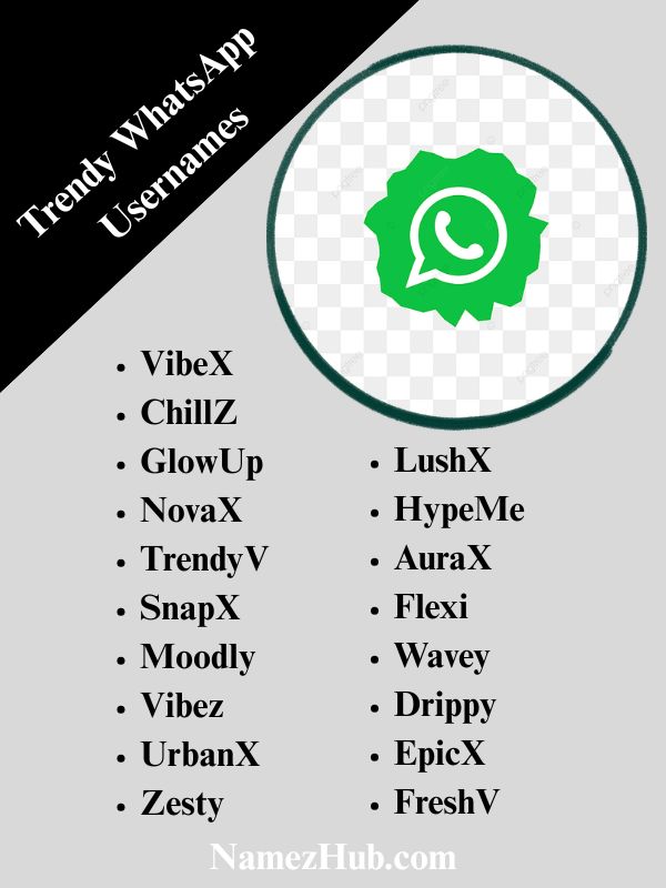 Trendy WhatsApp Usernames