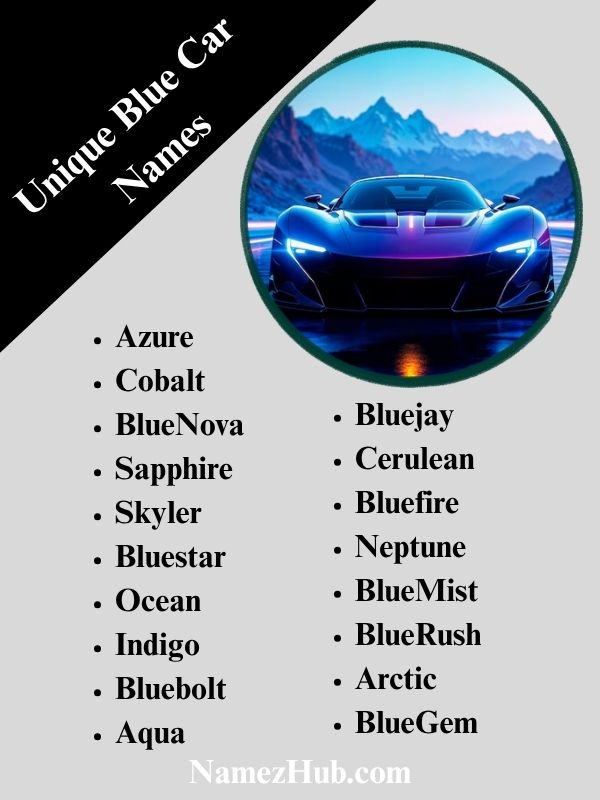 Unique Blue Car Names