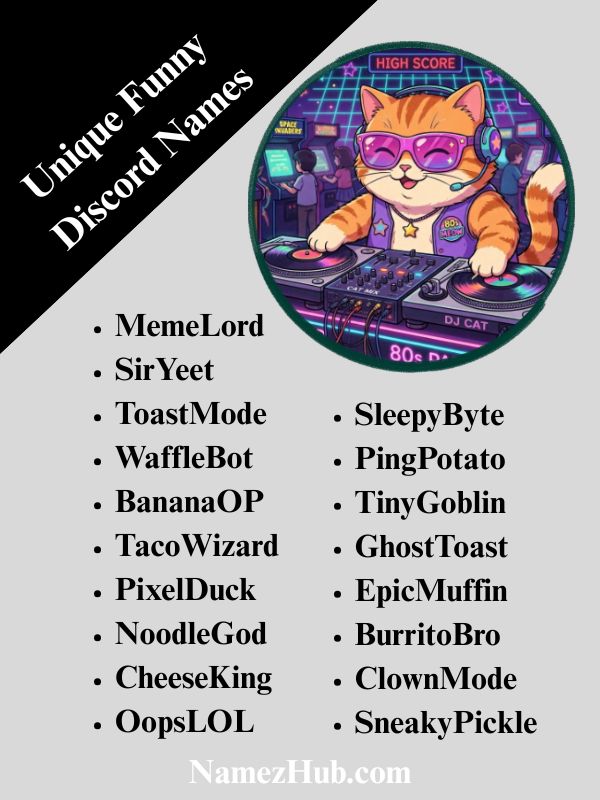 Unique Funny Discord Names