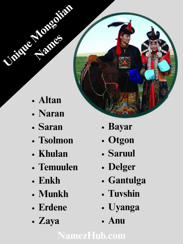 Unique Mongolian Names