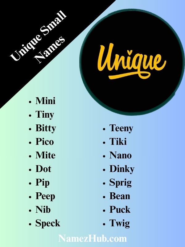 Unique Small Names