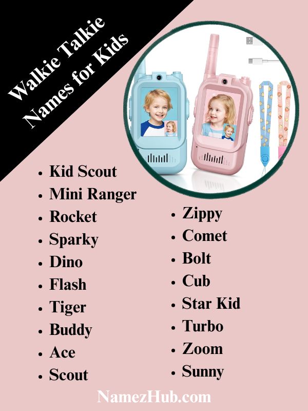Walkie Talkie Names for Kids