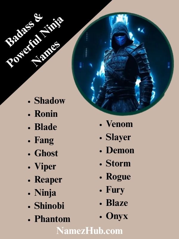 Badass & Powerful Ninja Names
