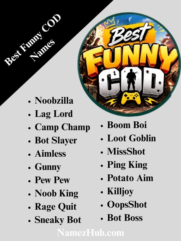 Best Funny COD Names