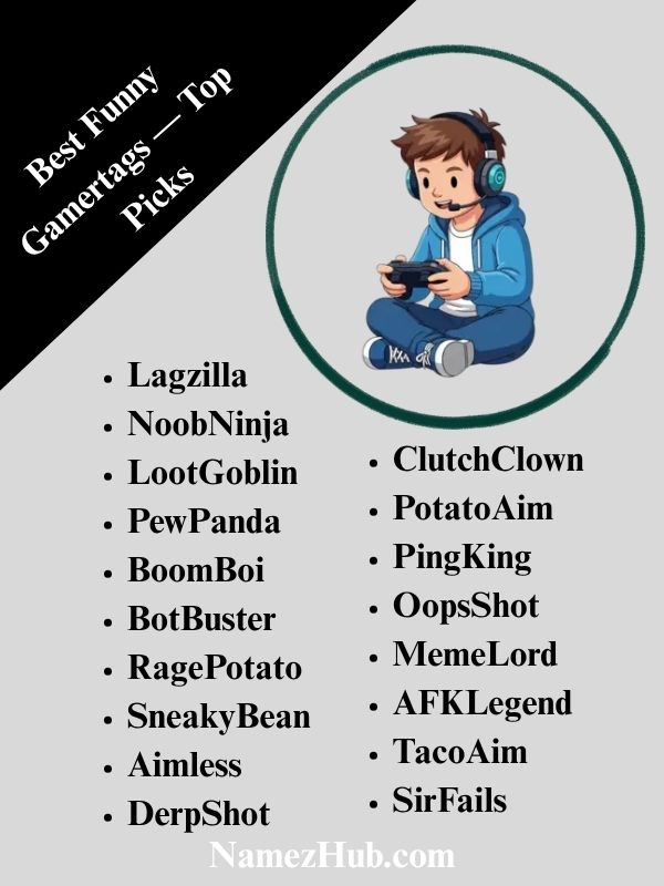Best Funny Gamertags — Top Picks