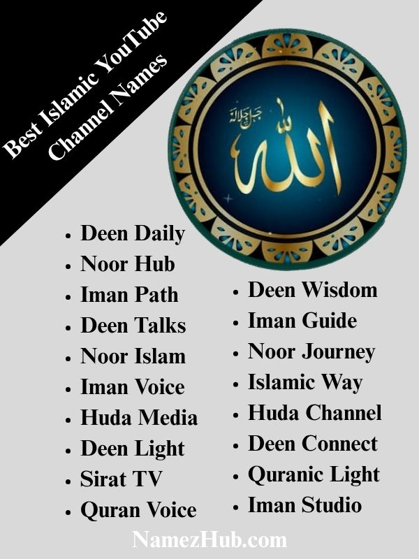 Best Islamic YouTube Channel Names