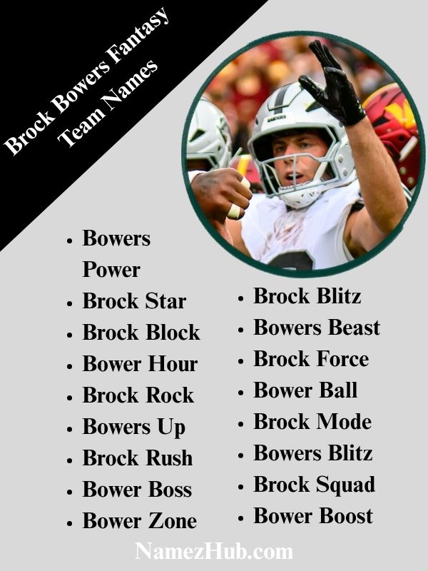 Brock Bowers Fantasy Team Names
