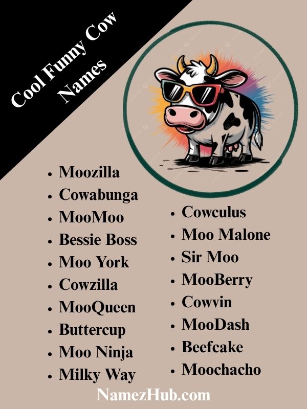 Cool Funny Cow Names