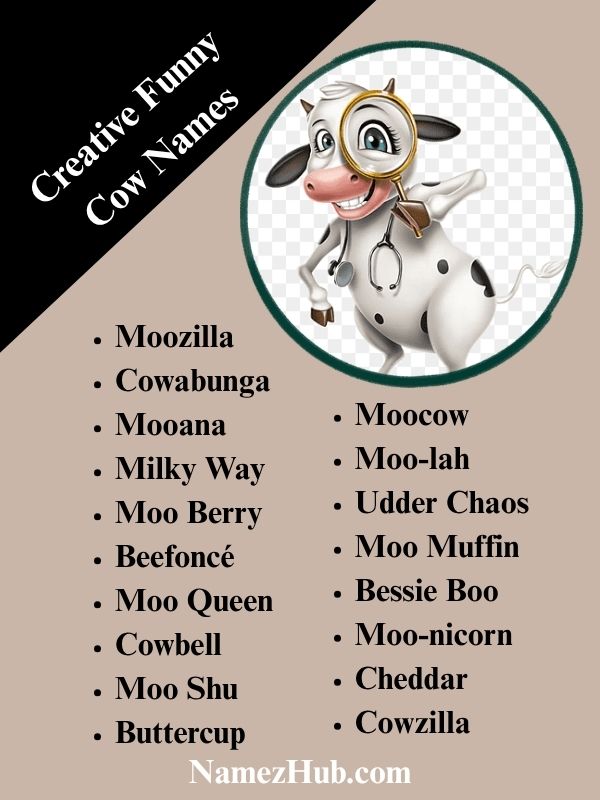 Creative Funny Cow Names